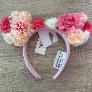 Disney Pink Floral Minnie Mouse Ears Headband